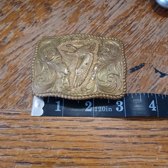 El Arturo Bronze Crumrine Vintage Floral Buckle. Gently used in good condition s - Picture 4 of 5